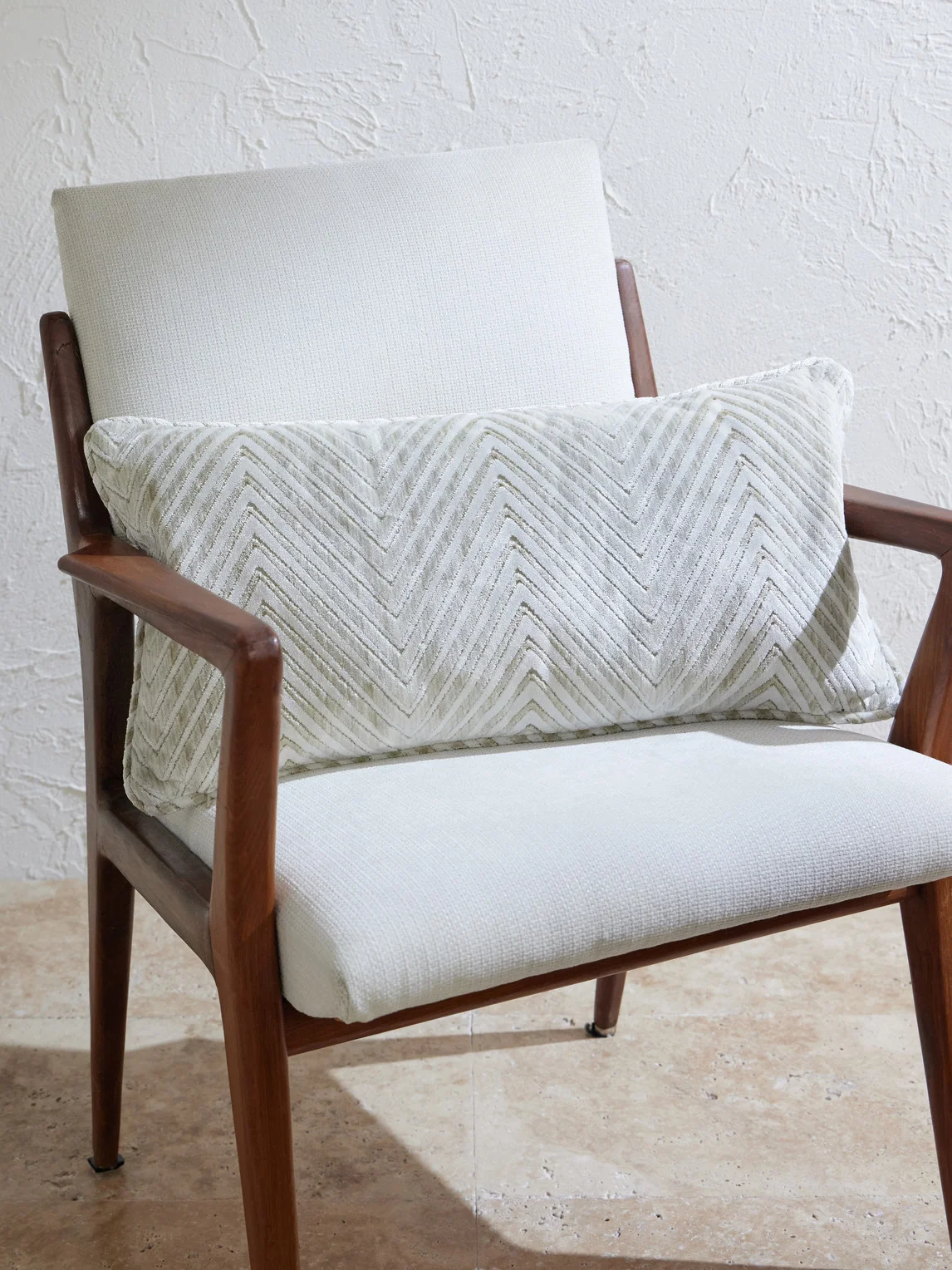 Ziggy Striped Velvet Cushion - 1