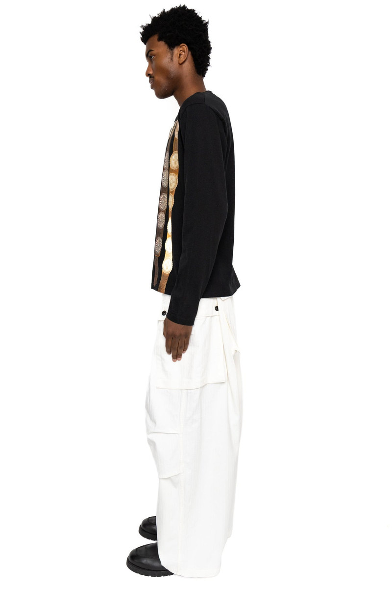 Kapital 20/- Jersey Crewneck Long Sleeve T (Curtain Concho) - Black outlook