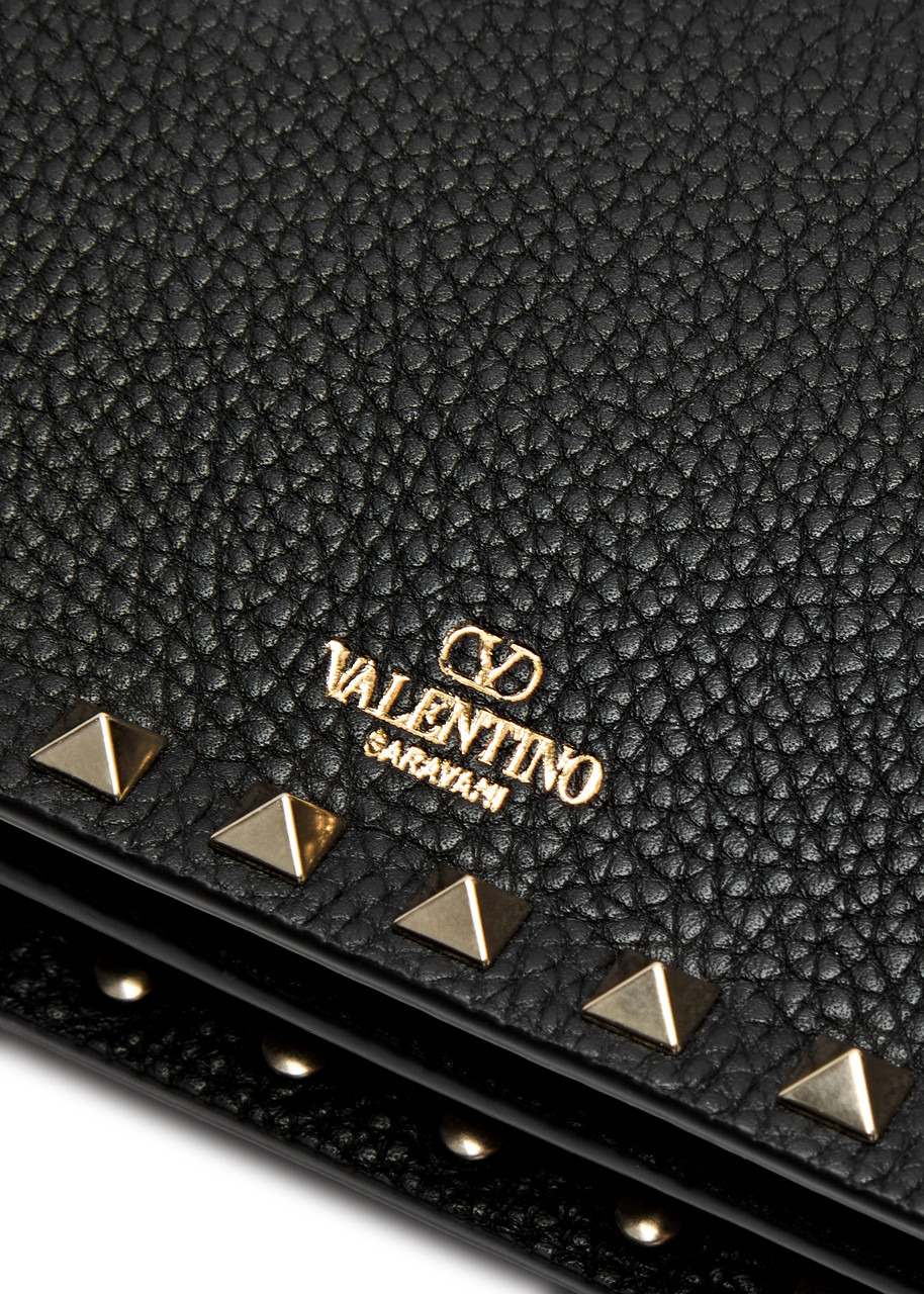 Valentino Garavani Rockstud Leather Wallet-on-chain - 3