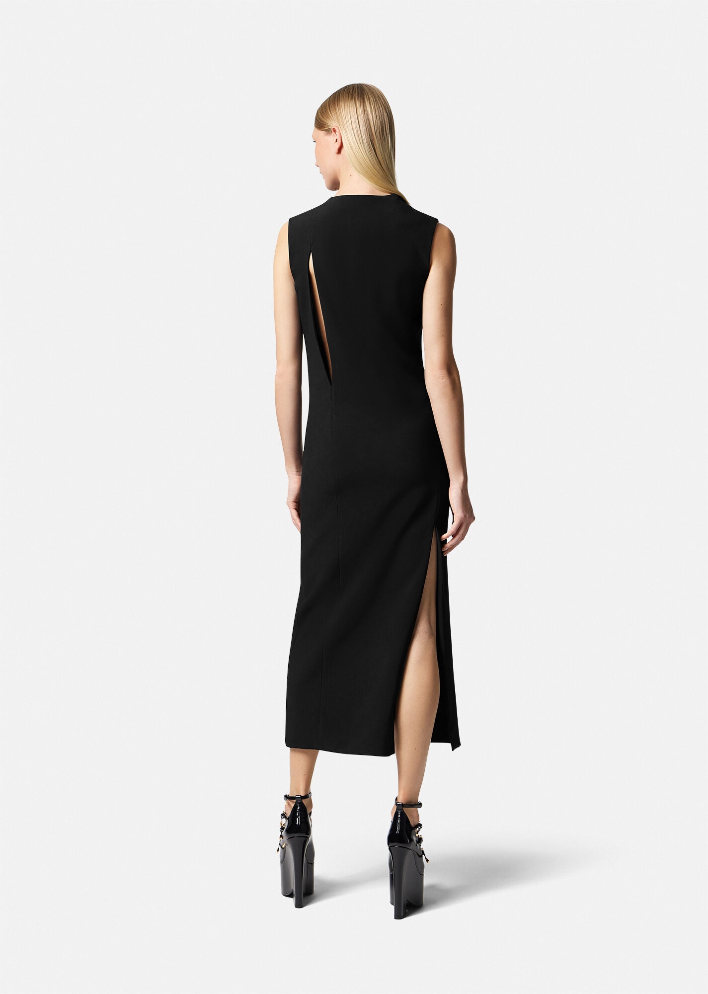 Slashed Midi Sleeveless Dress - 4