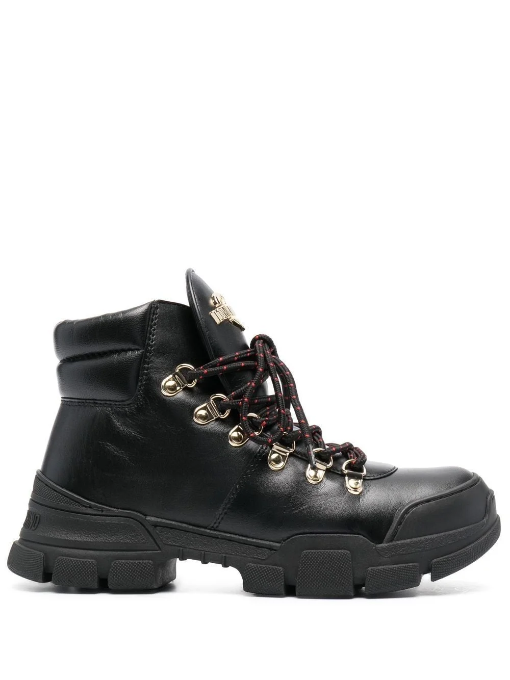 logo-plaque lace-up ankle boots - 1