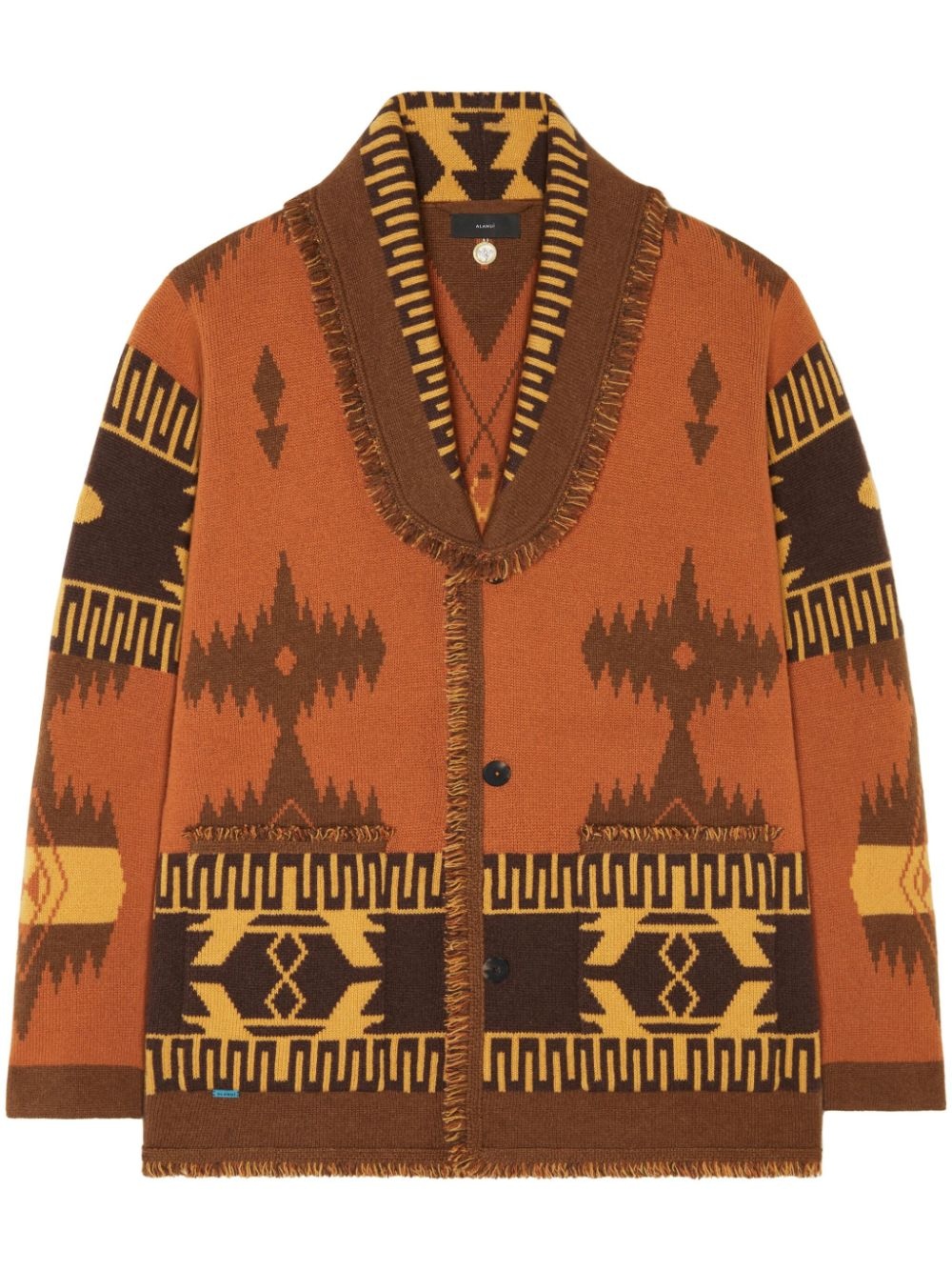 Icon jacquard-knit cashmere cardigan - 1