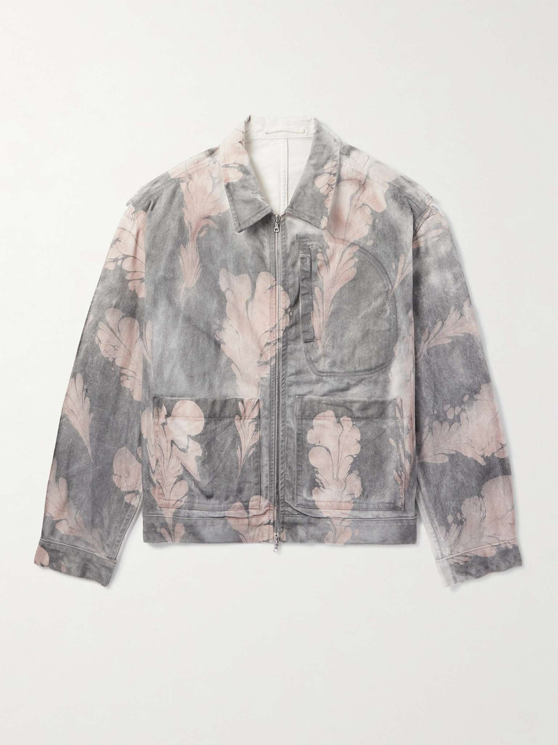 Floral-Print Denim Jacket - 1
