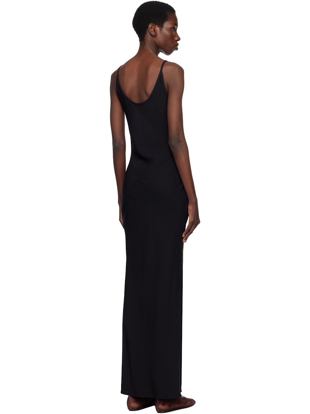 Black Elemental Mala Slip Maxi Dress - 3
