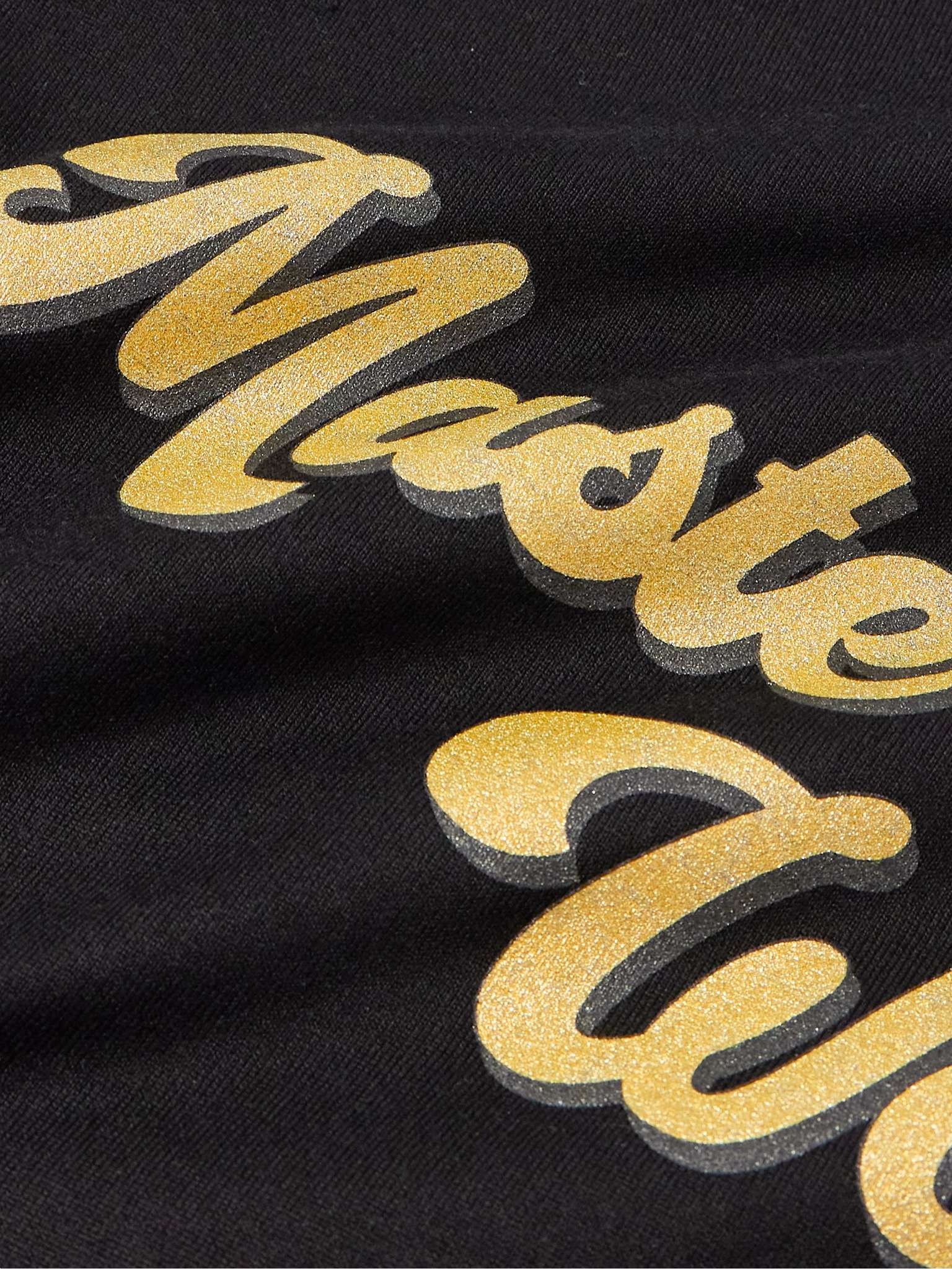 Glittered Logo-Print Cotton-Jersey T-Shirt - 4