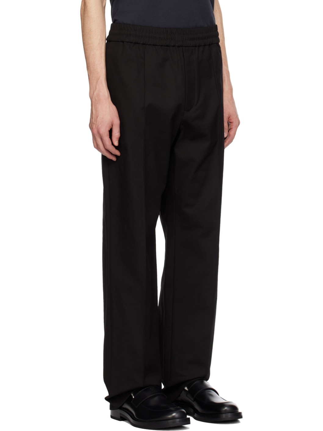 Black Pinched Seam Trousers - 2