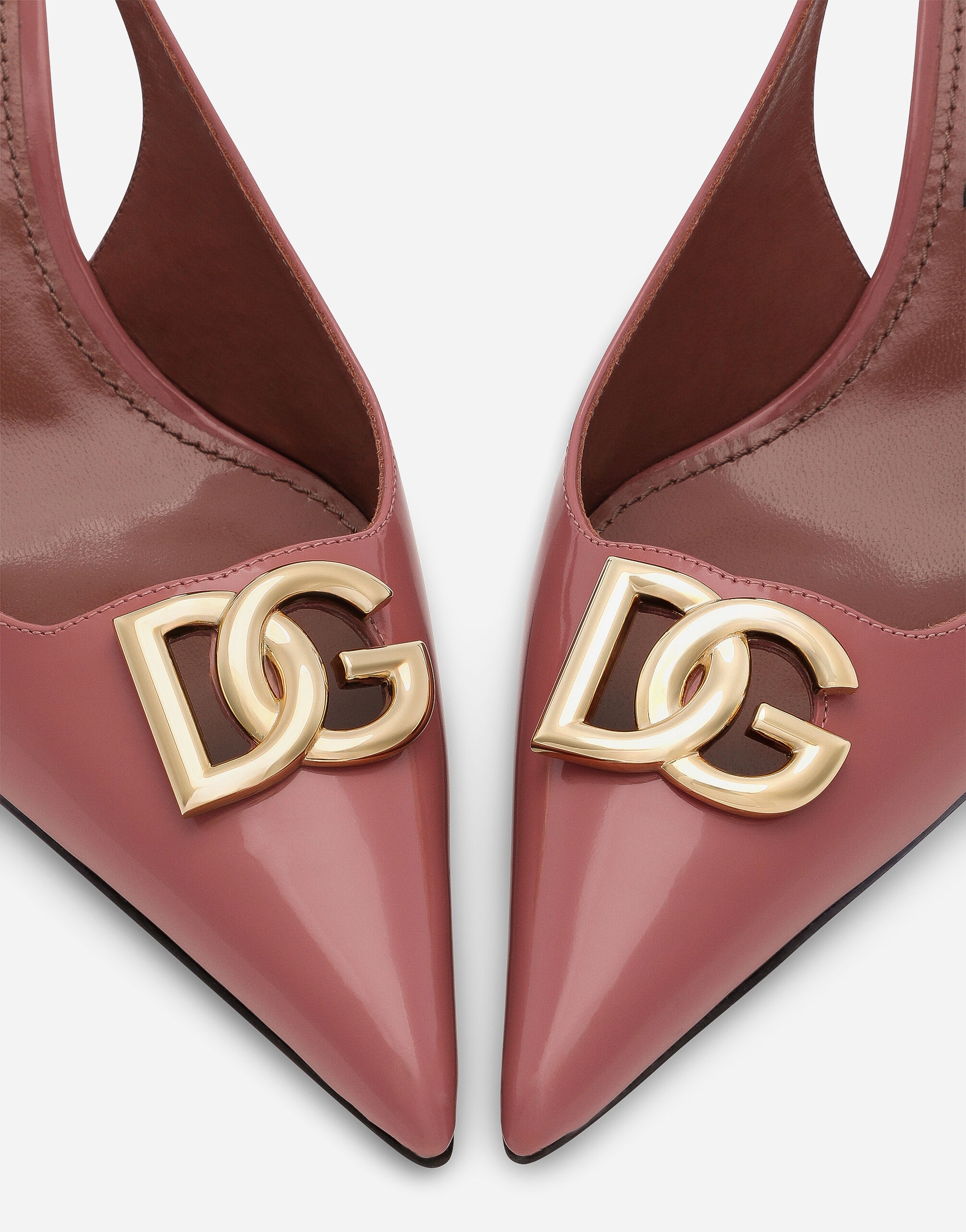 Polished calfskin slingbacks - 5