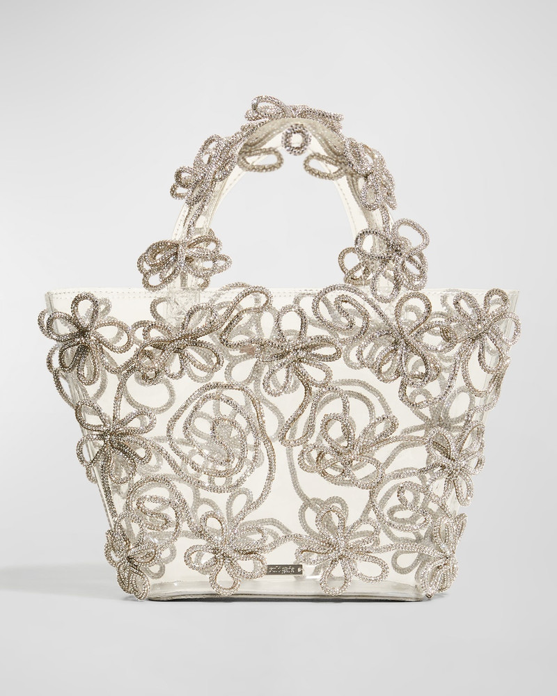 Bloom Embellished Clear Tote Bag 1