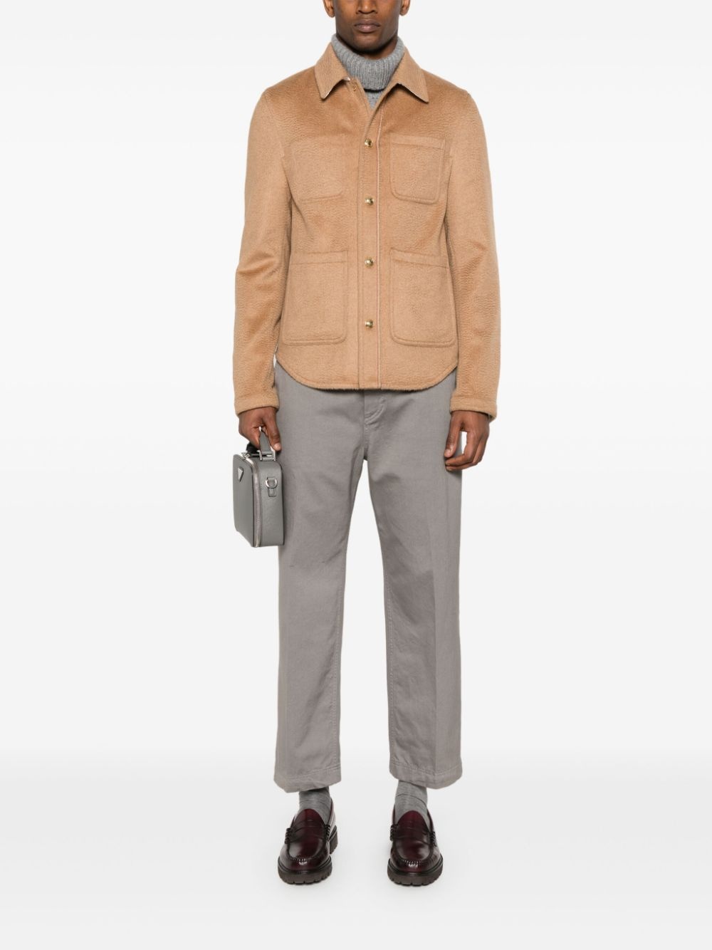 brushed-effect jacket - 2