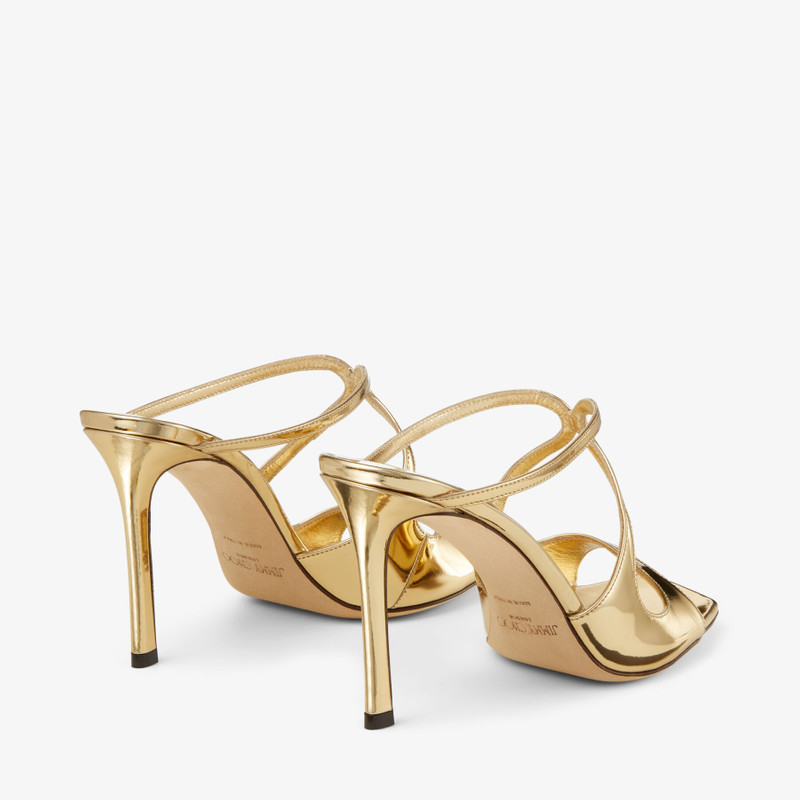 JIMMY CHOO Anise 95
Gold Liquid Metal Leather Mules outlook
