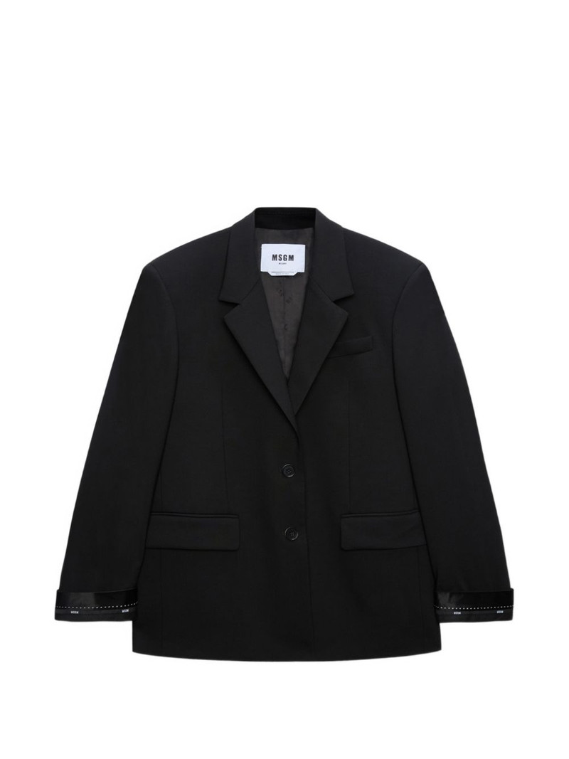 buttoned embellished-details blazer 1