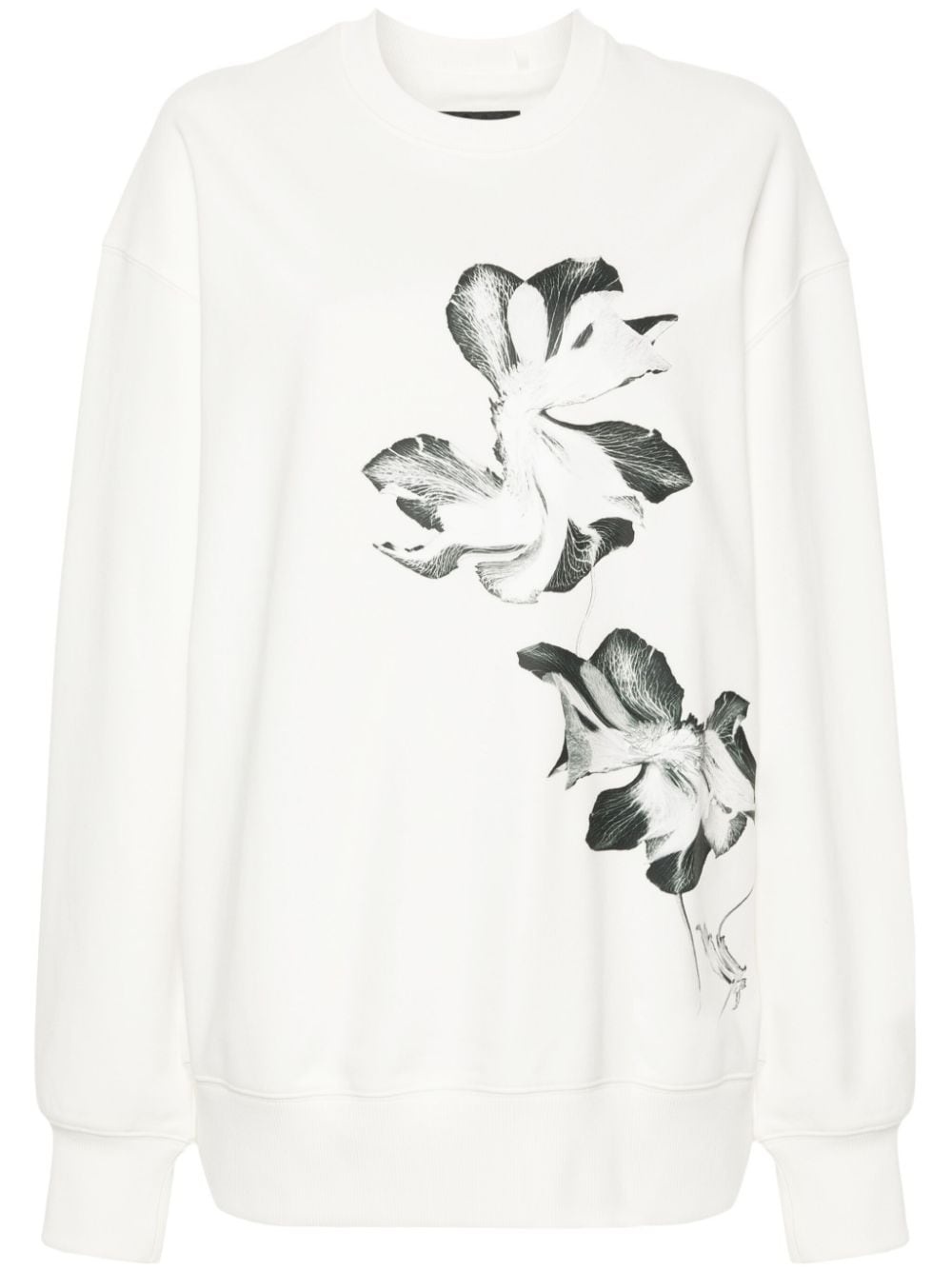 floral-print jersey sweatshirt - 1