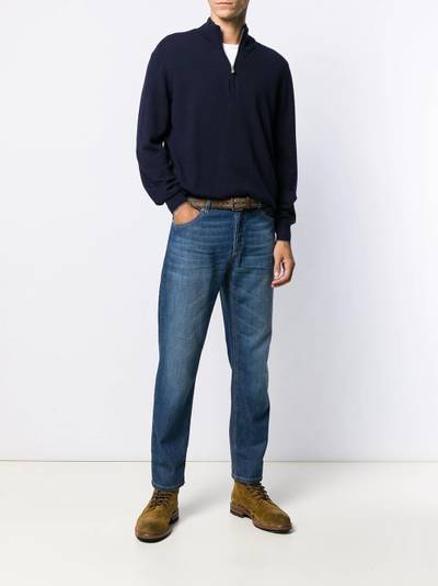 Brunello Cucinelli cashmere half zip sweater outlook