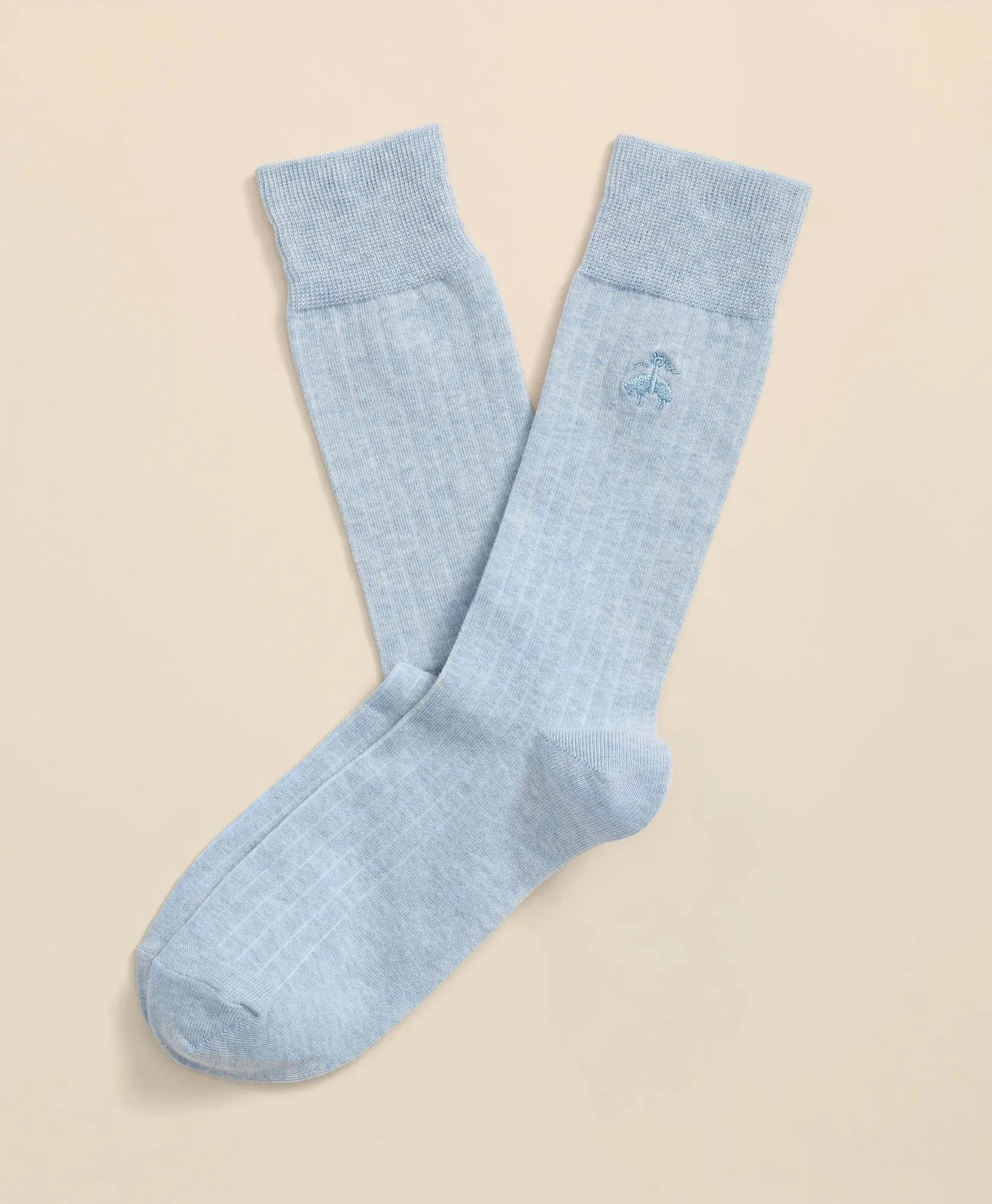 Cotton Blend Ribbed Socks - 1