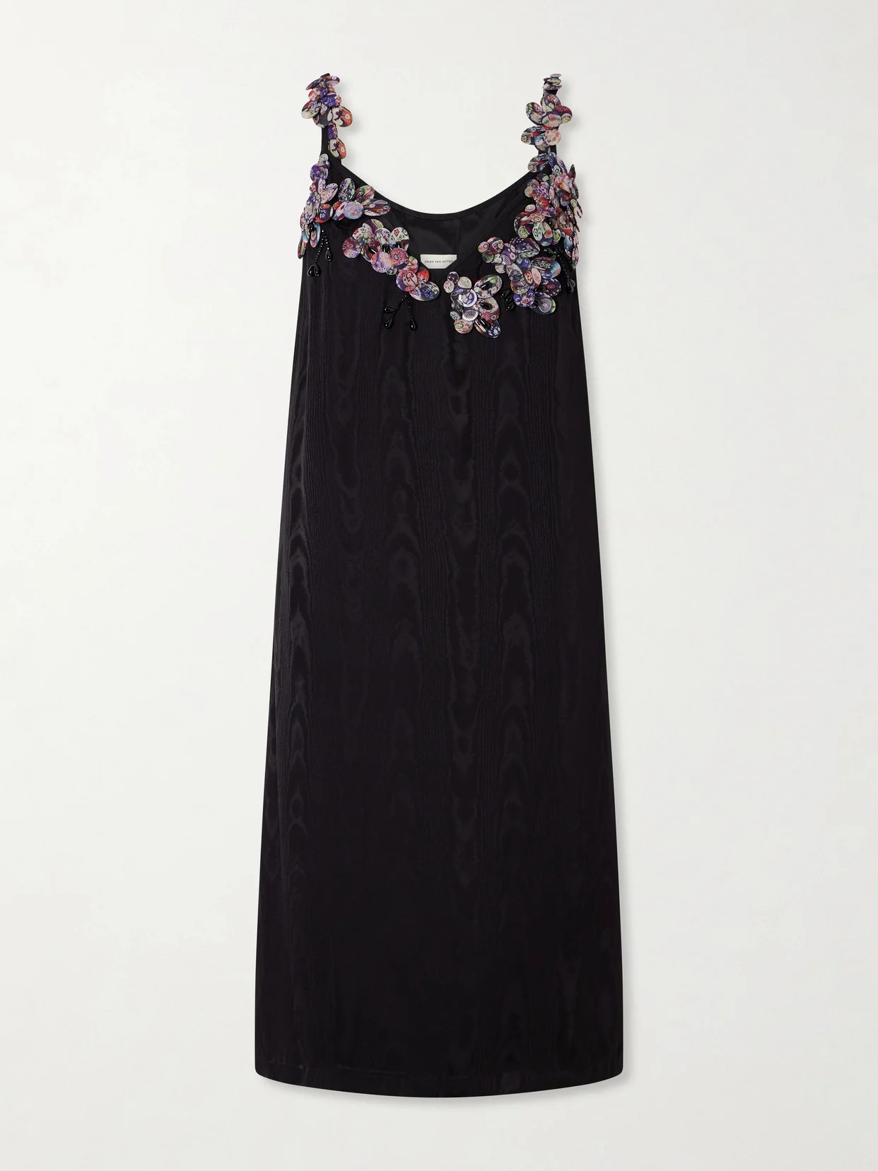 Embellished Moire Mini Dress - 1