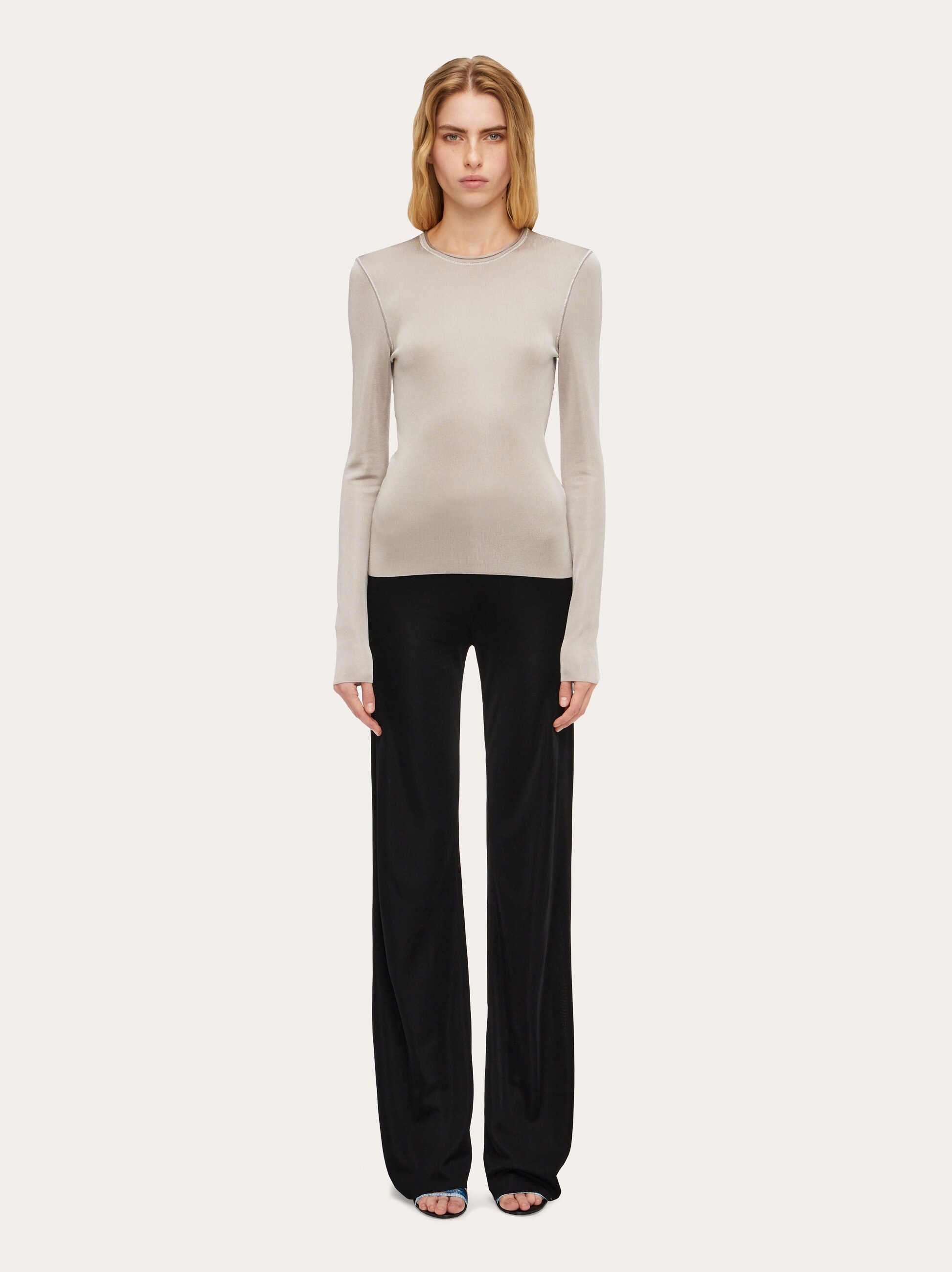 Long sleeved ribbed top - 5