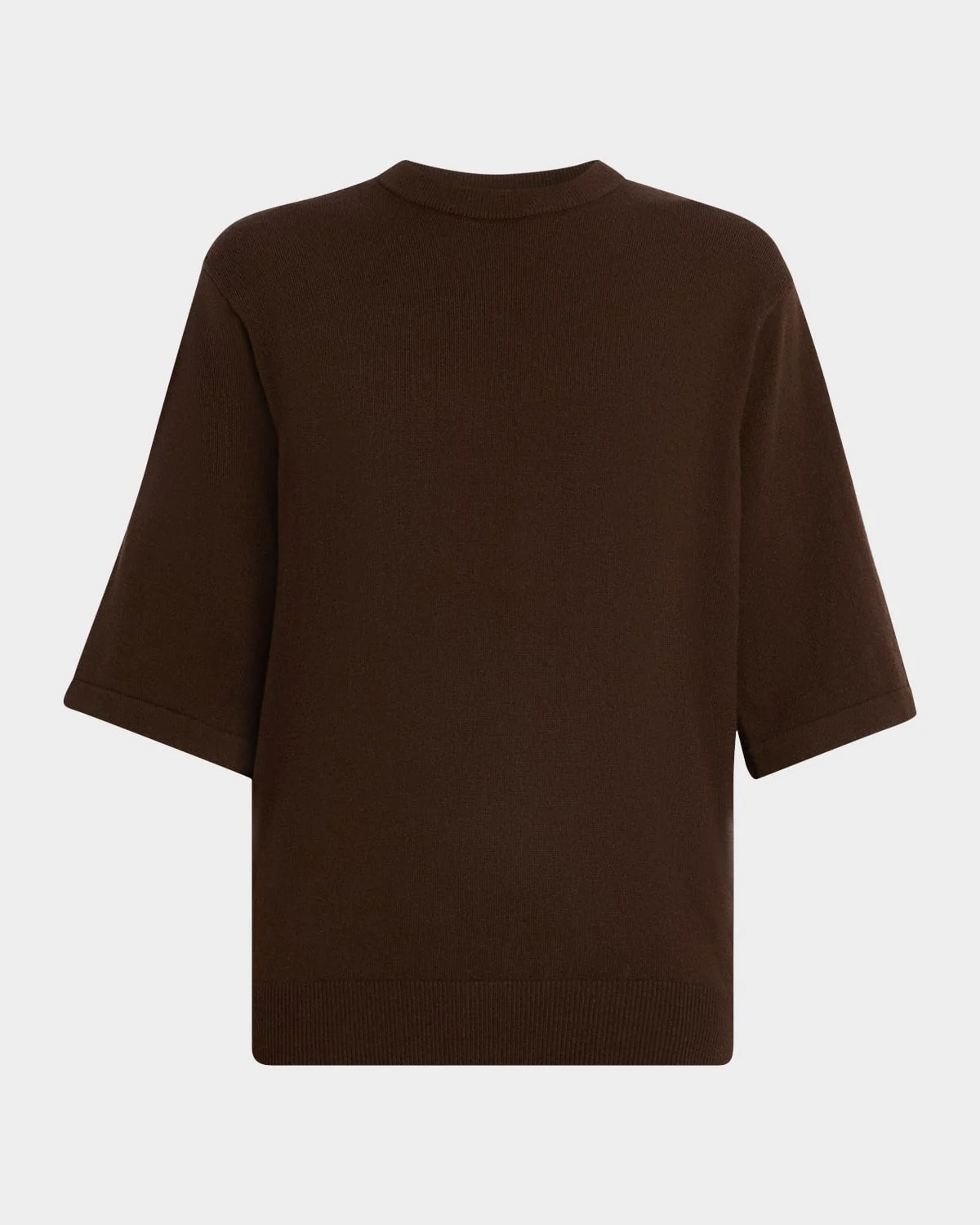 Crewneck Cashmere Knit Tee - 1