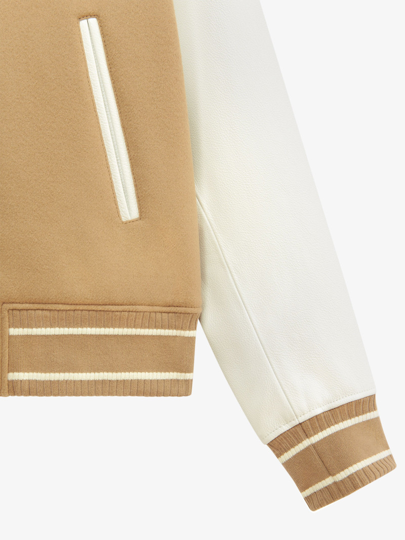 GIVENCHY HOODED VARSITY JACKET IN WOOL AND LEATHER 7
