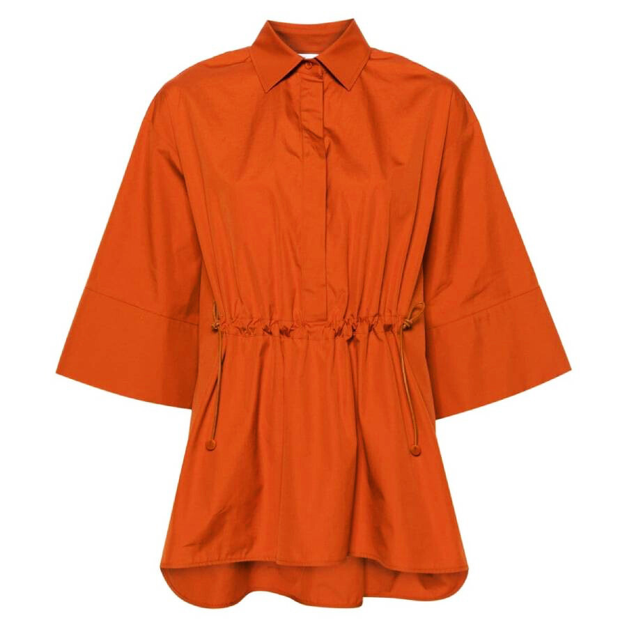 Max Mara March Cotton Poplin Drawstring Shirt - 5