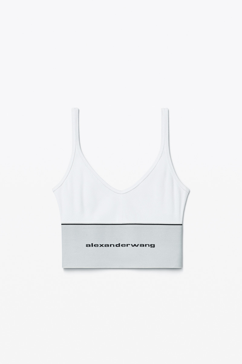 LOGO ELASTIC BRA IN RIBBED JERSEY 1