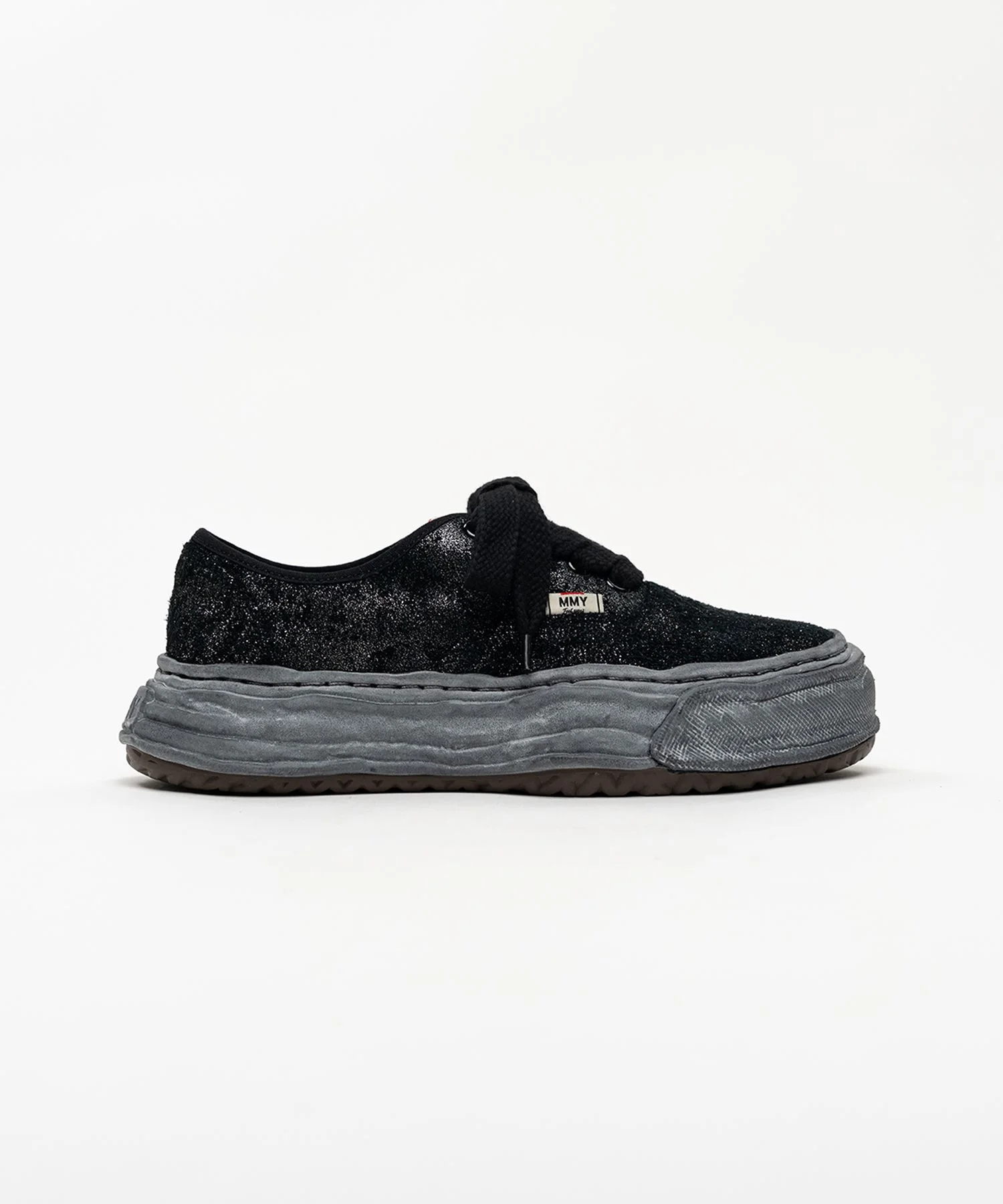 "BAKER 26" OG Sole Glittery Suede Low-top Sneakers - 1