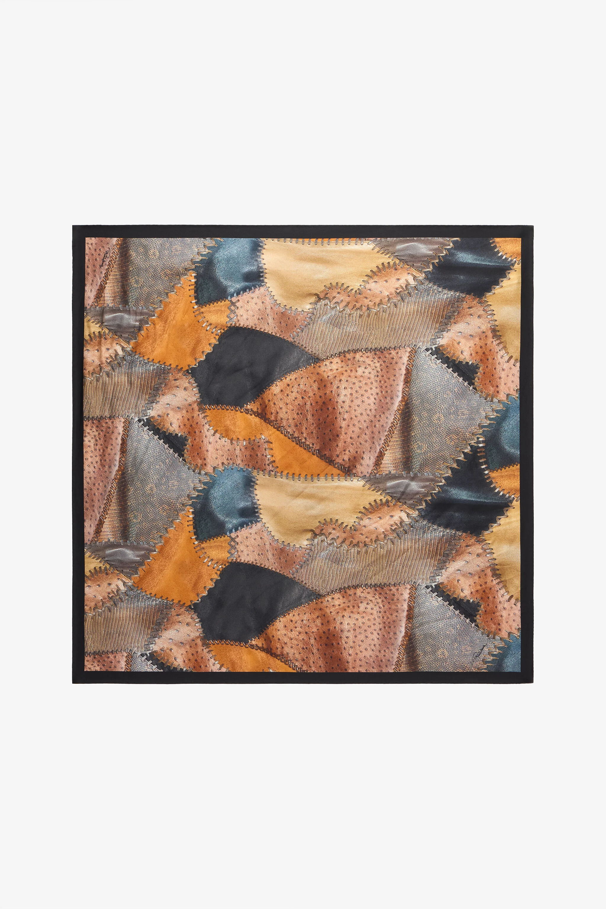 Scarf With Patchwork Print - 1