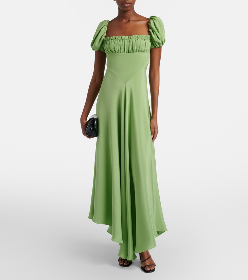 RODARTE Puff-sleeve silk crêpe maxi dress outlook