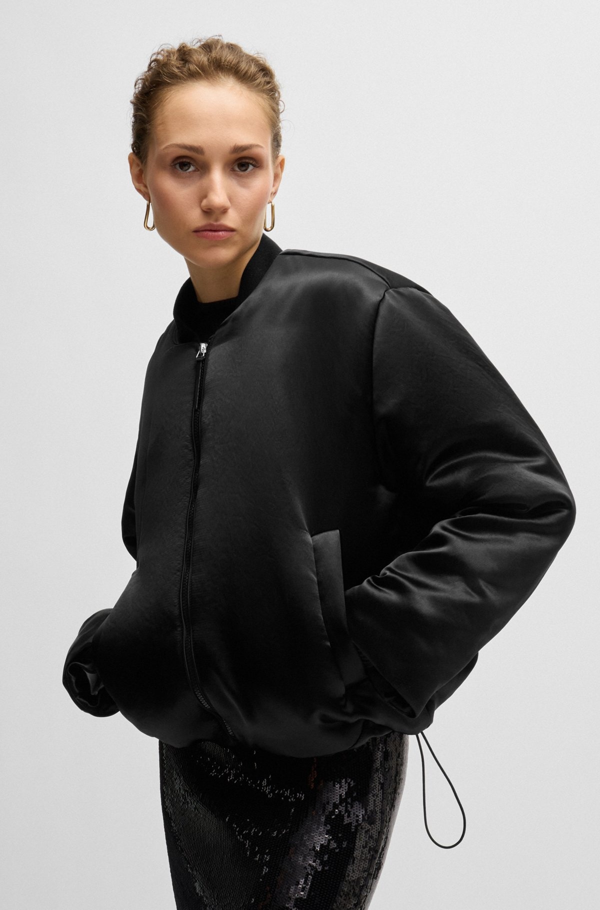 PADDED BOMBER JACKET IN SATIN - 2