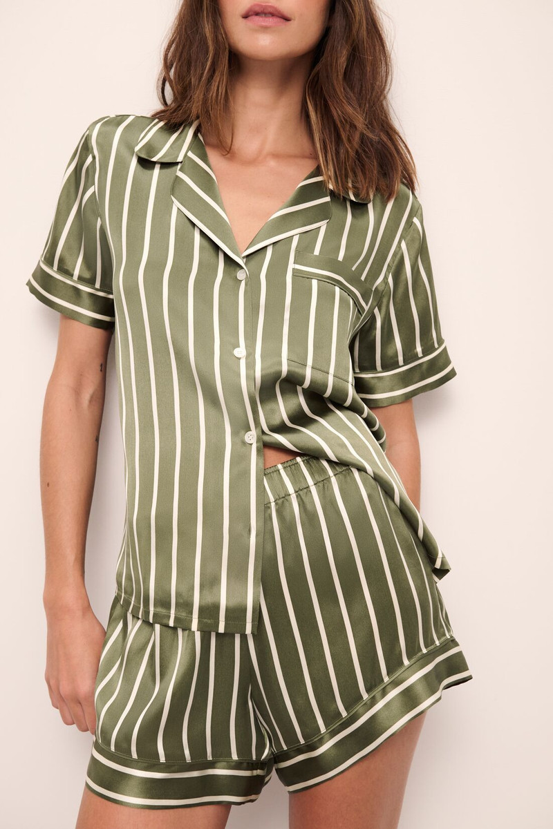 eberjey Inez Washable Silk Printed Short PJ Set outlook