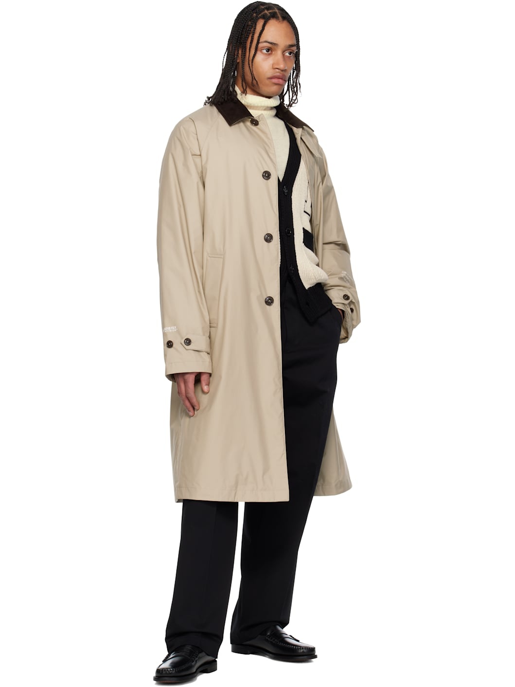 Moncler x FRGMT Hiroshi Fujiwara Black Cotton Gabardine Trousers - 5