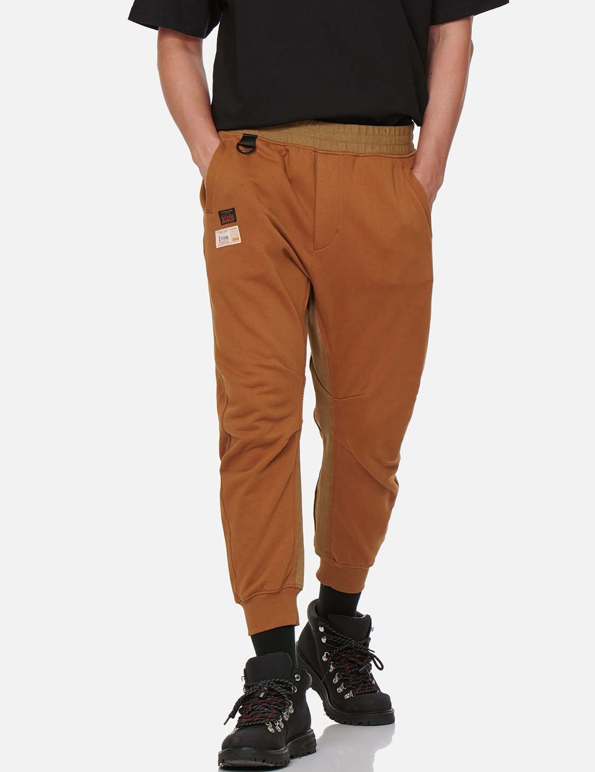 GODHEAD EMBROIDERED FABRIC-MIXED 3D SWEATPANTS - 4