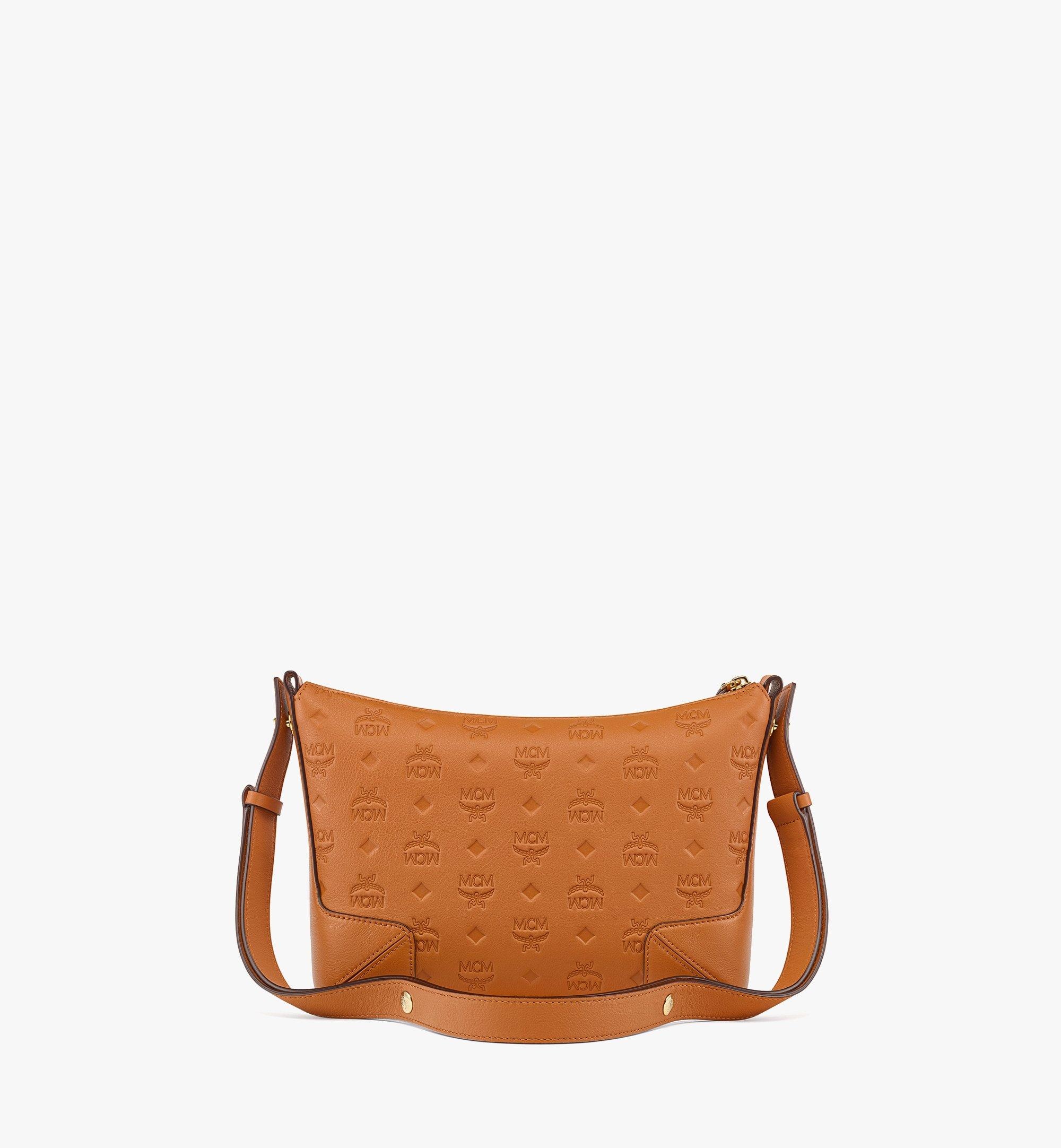 Aren Shoulder Bag in Embossed Monogram Leather - 5