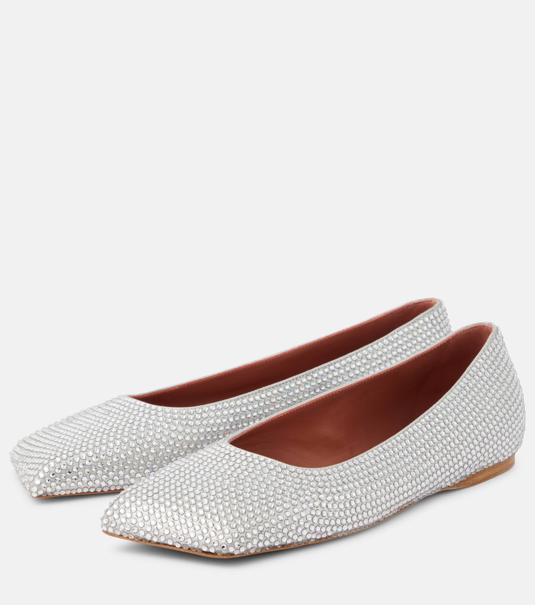 Ane embellished suede ballet flats - 5
