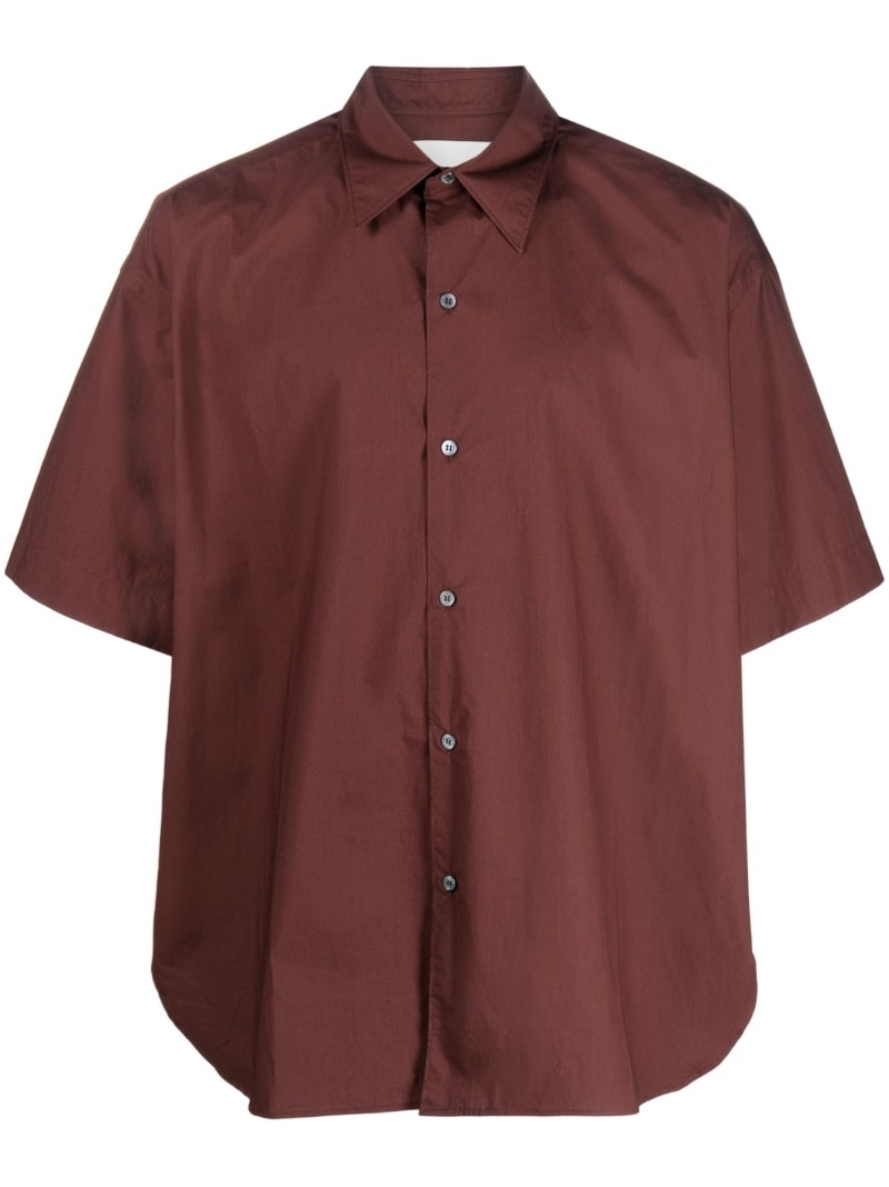 poplin short-sleeved shirt - 1