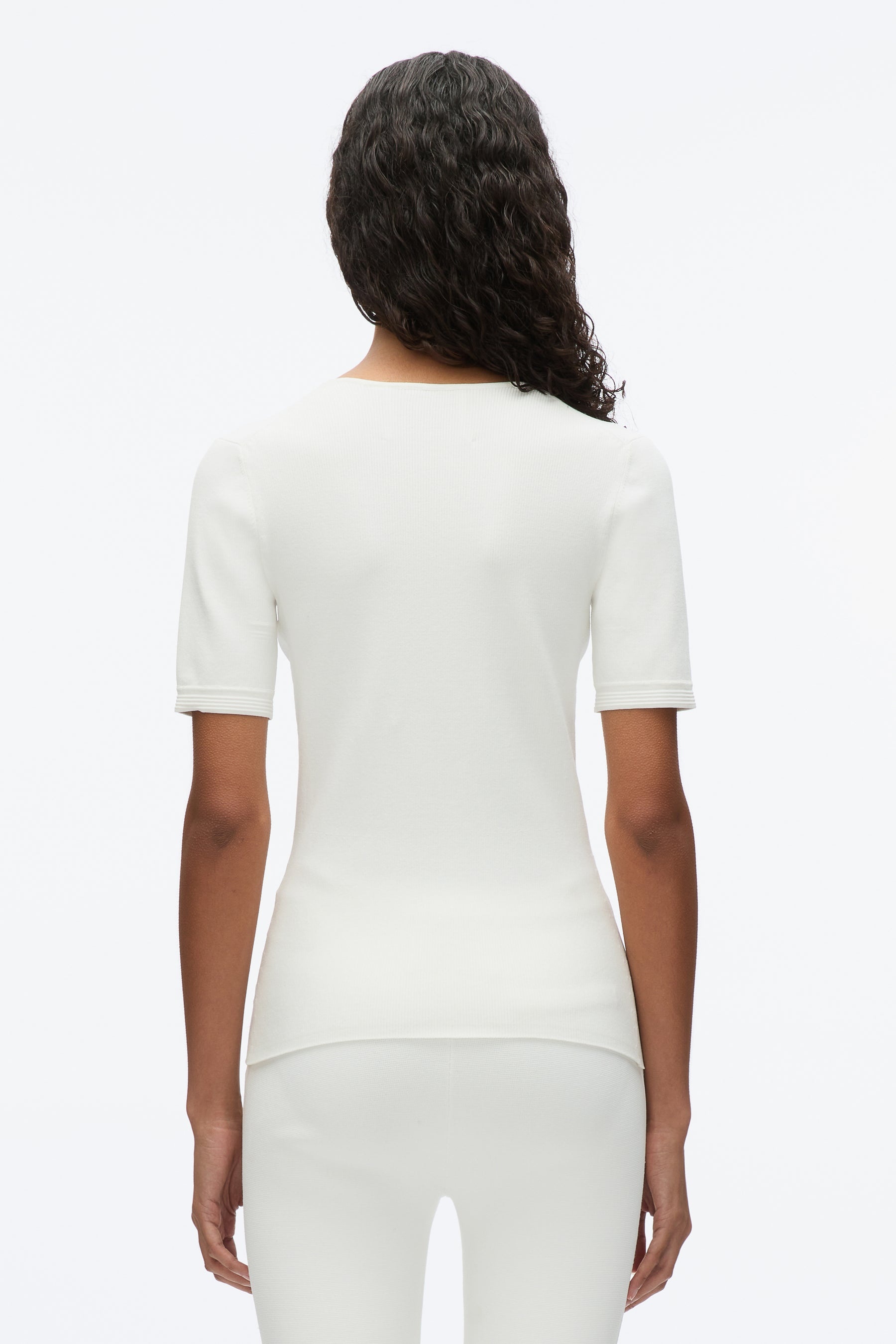 Compact Rib V-Neck Tee - 5