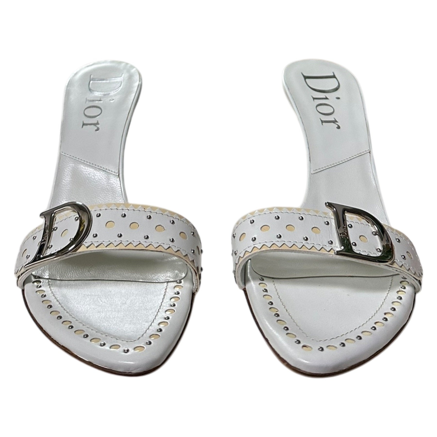 CHRISTIAN DIOR Spring Summer 2004 D'Trick Leather Studded Sandals - 2
