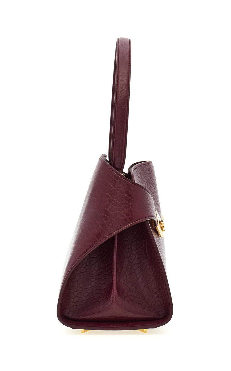Small Hug Leather Shoulder Bag burgundy 3