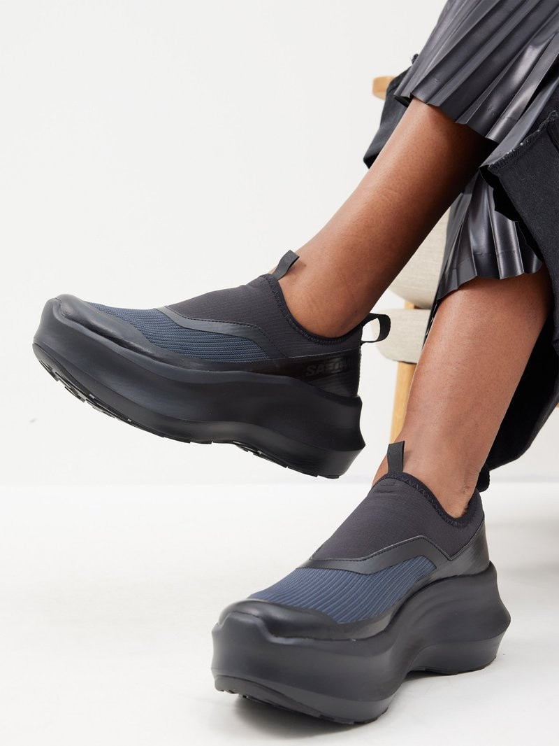 Comme des Garçons Comme des Garçons X Salomon ripstop and mesh slip-on trainers outlook