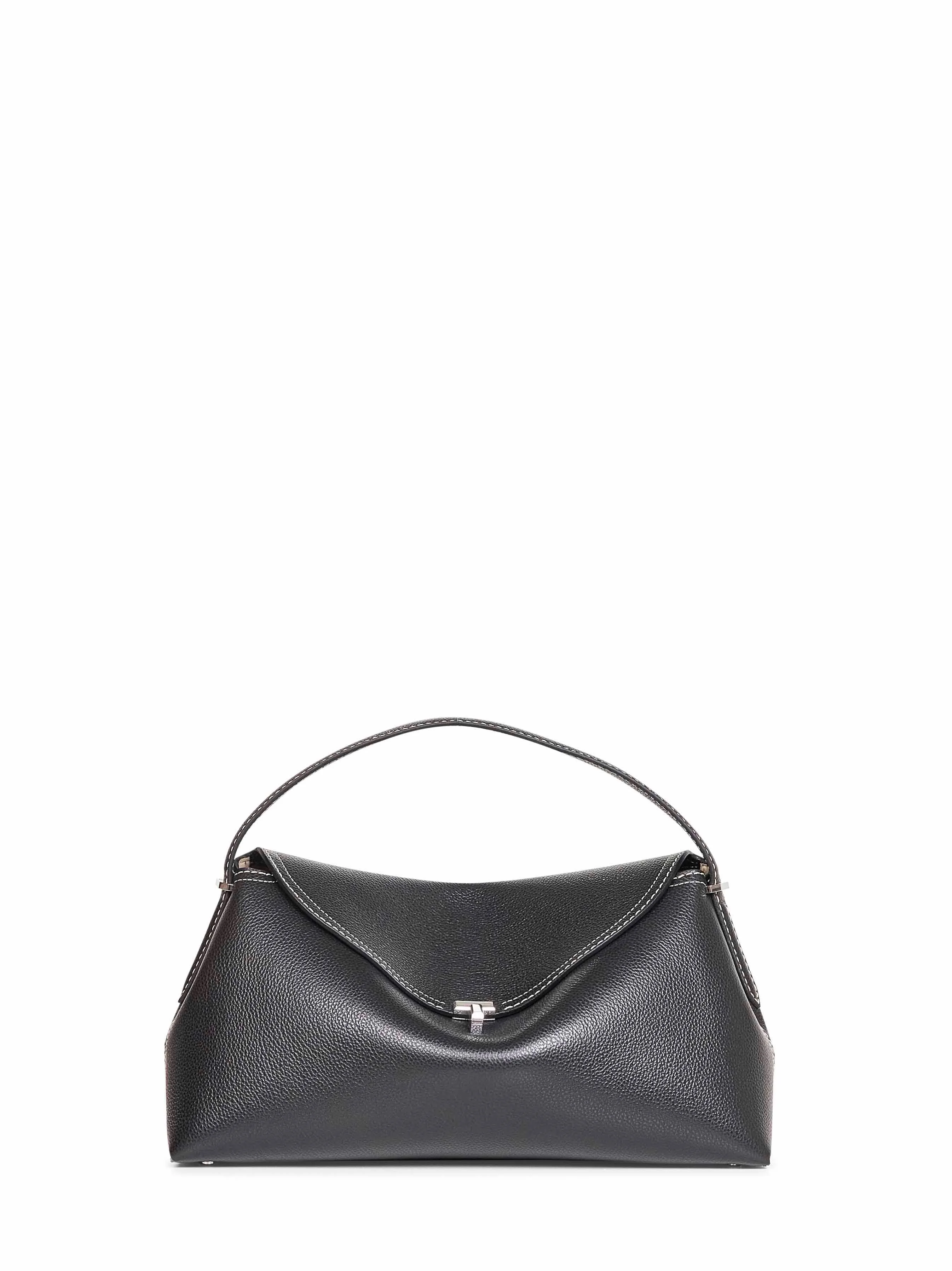 Black T-lock top handle bag - 1