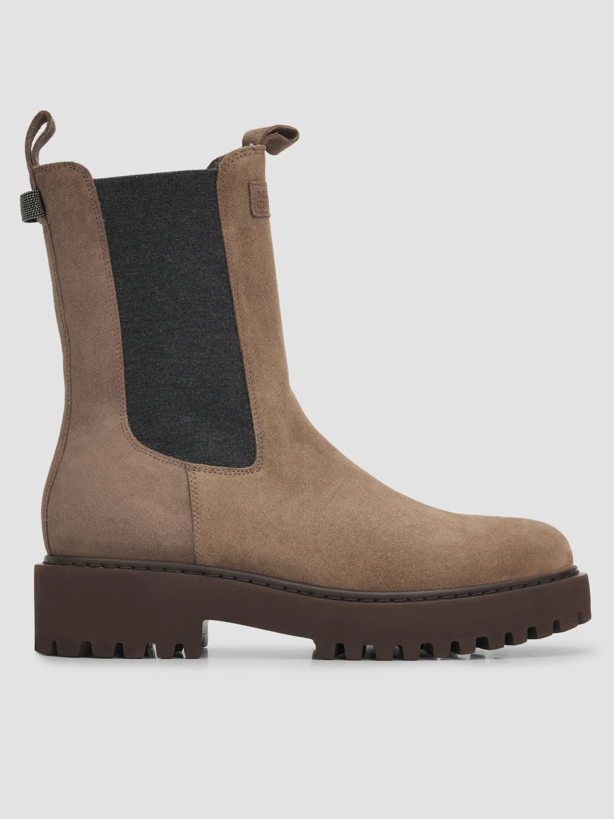Women's Monili Pull-Tab Suede Chelsea Boots - Torba - 1