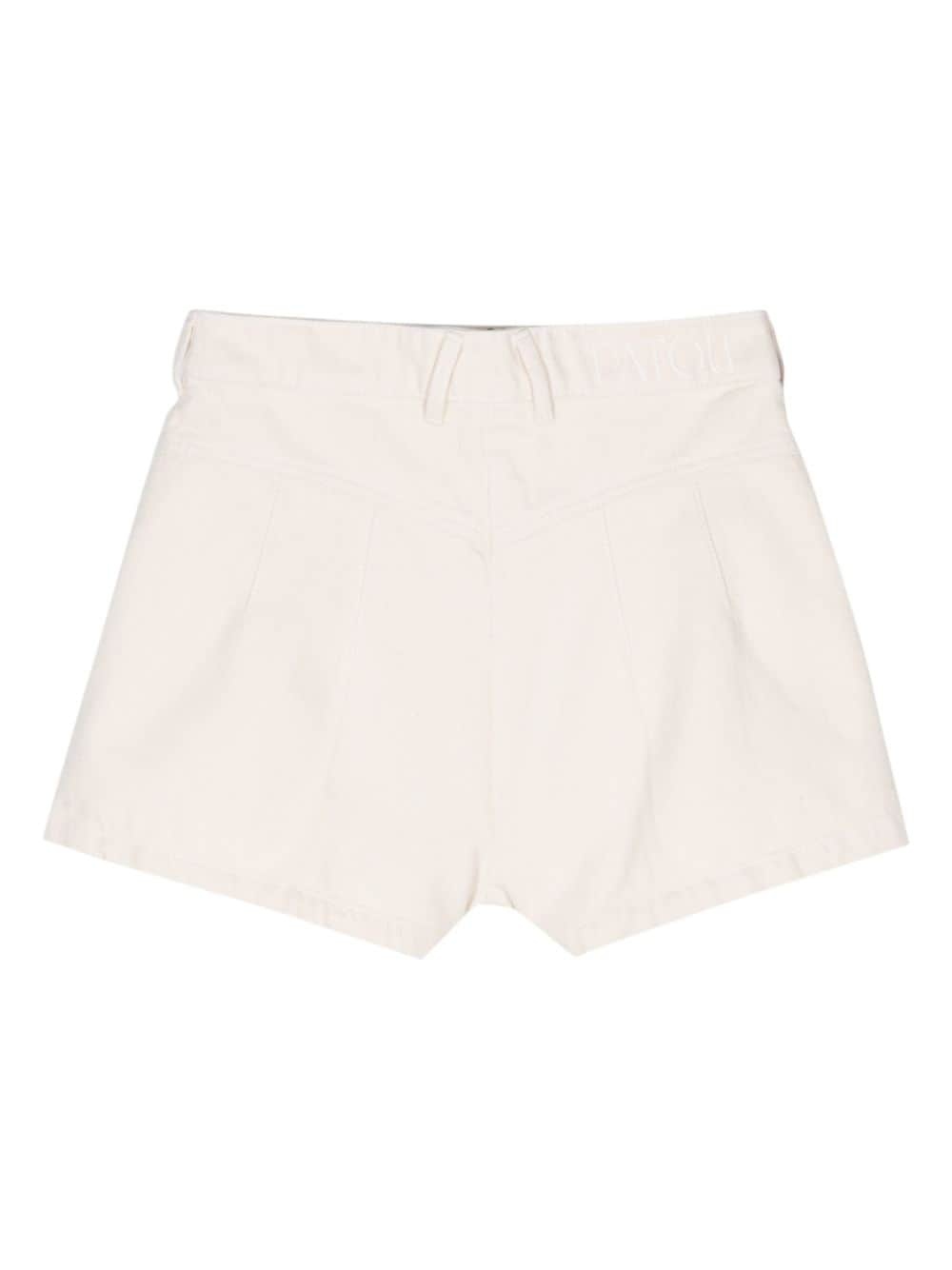 logo-engraved medallion cotton shorts - 2