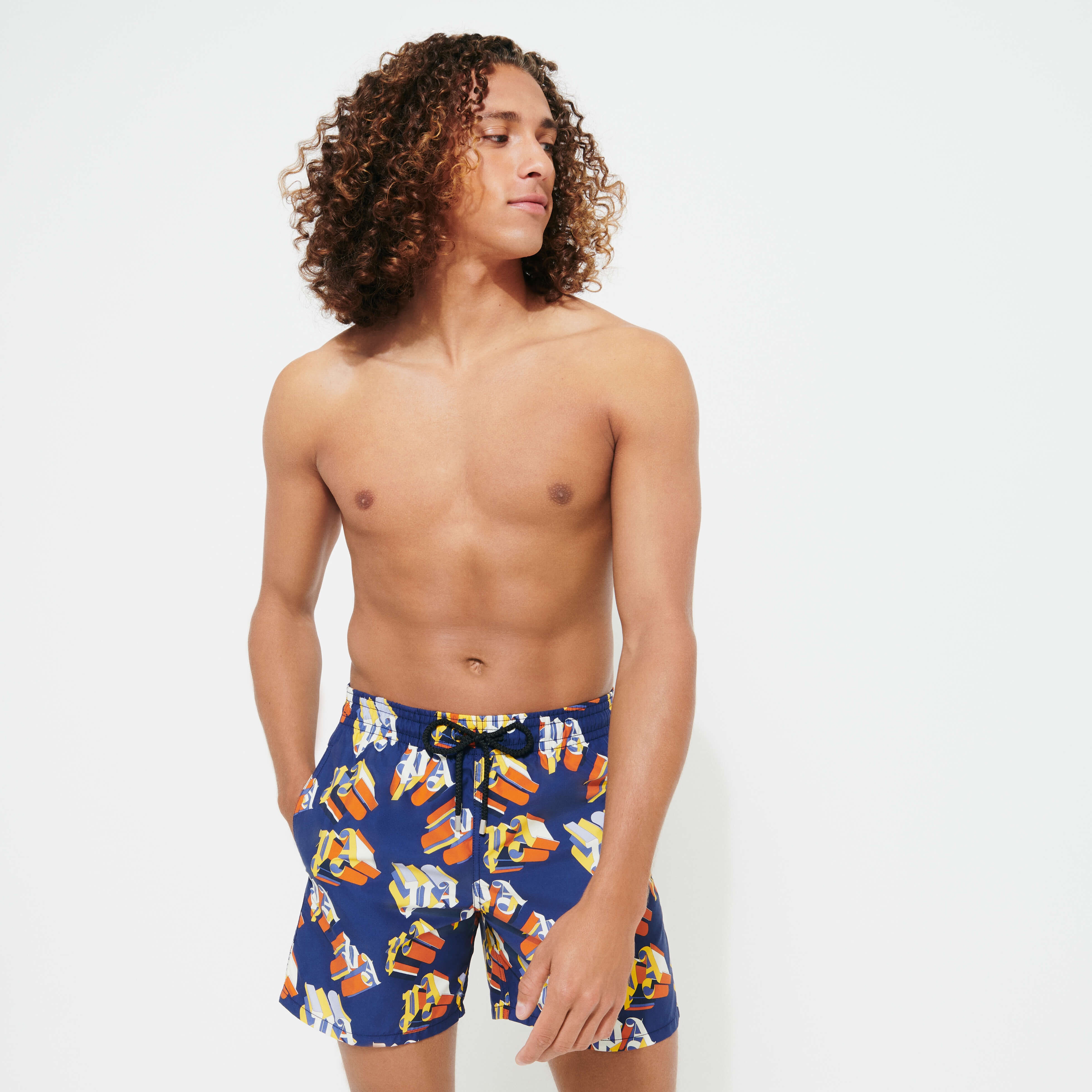 Men Swim Trunks Monogram 3D - Vilebrequin x Palm Angels - 3