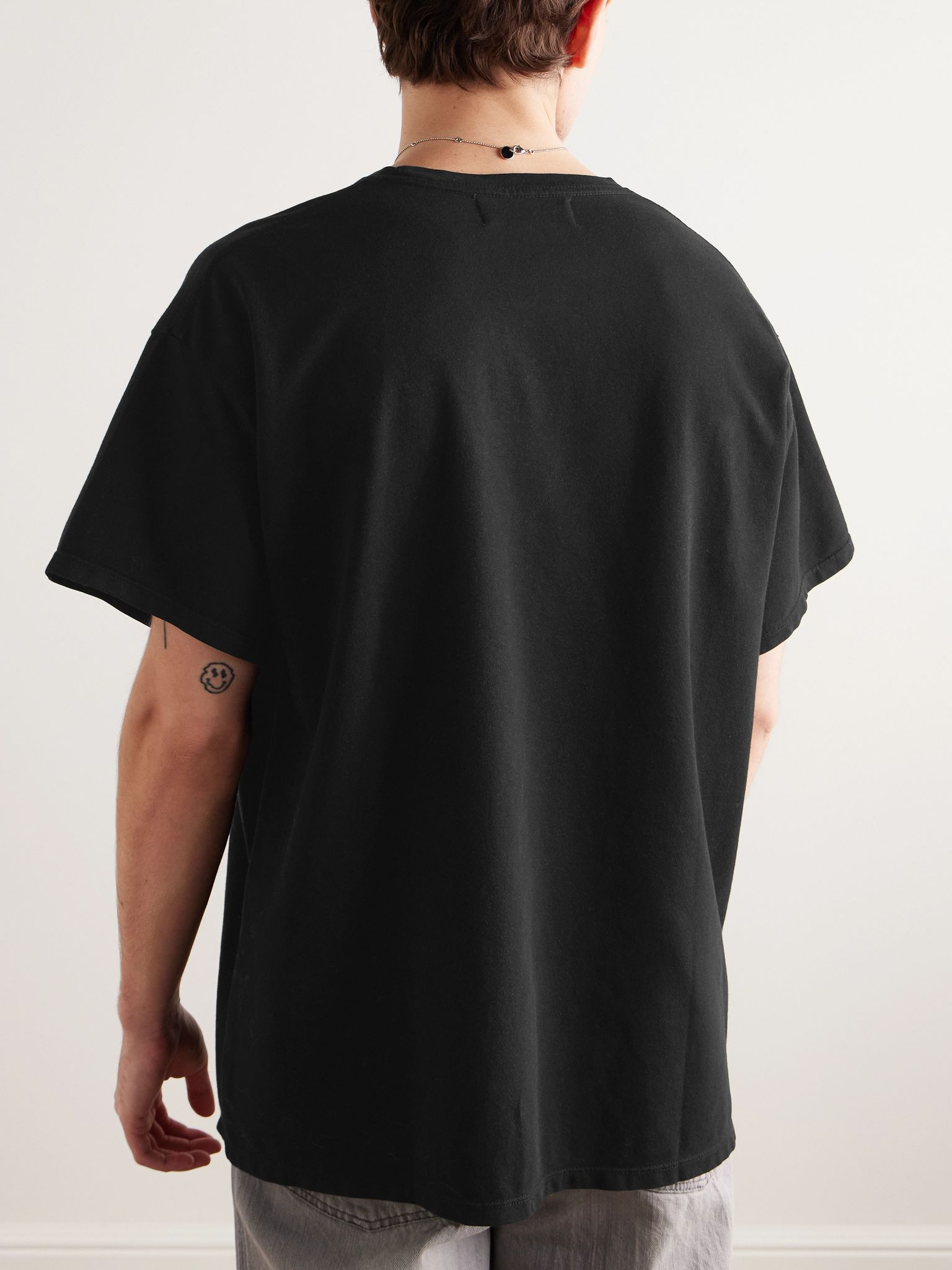 Cotton and Cashmere-Blend Jersey T-Shirt Black - 4