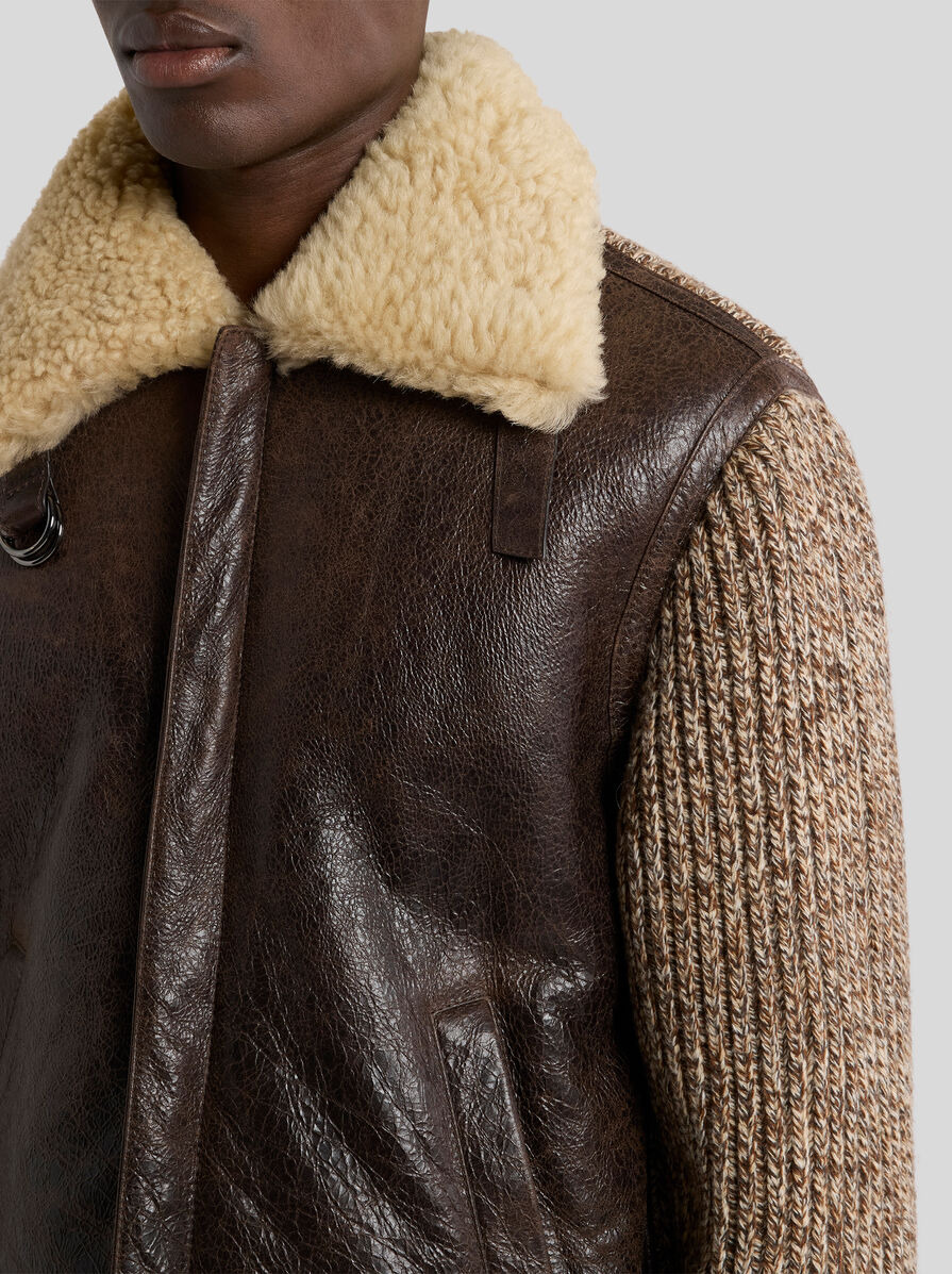 SHEARLING AND KNIT JACKET - 2