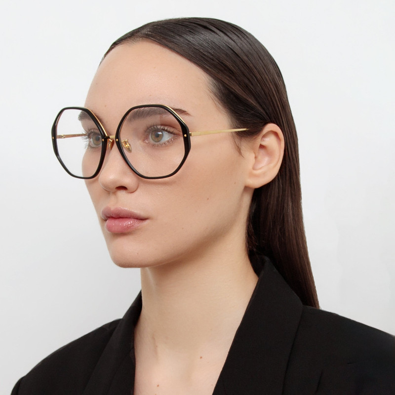 LINDA FARROW THE ALONA | OVERSIZED OPTICAL FRAME IN BLACK (C10) outlook