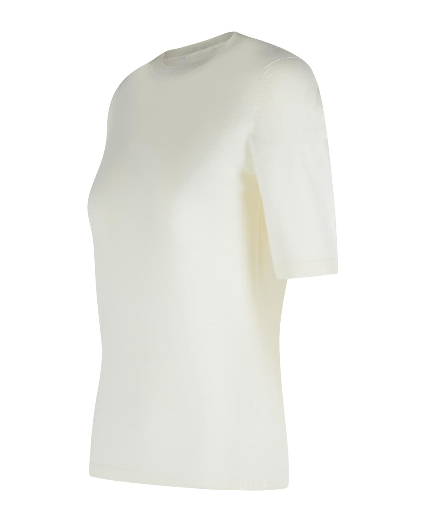 'gerico' White Virgin Wool Sweater - 2