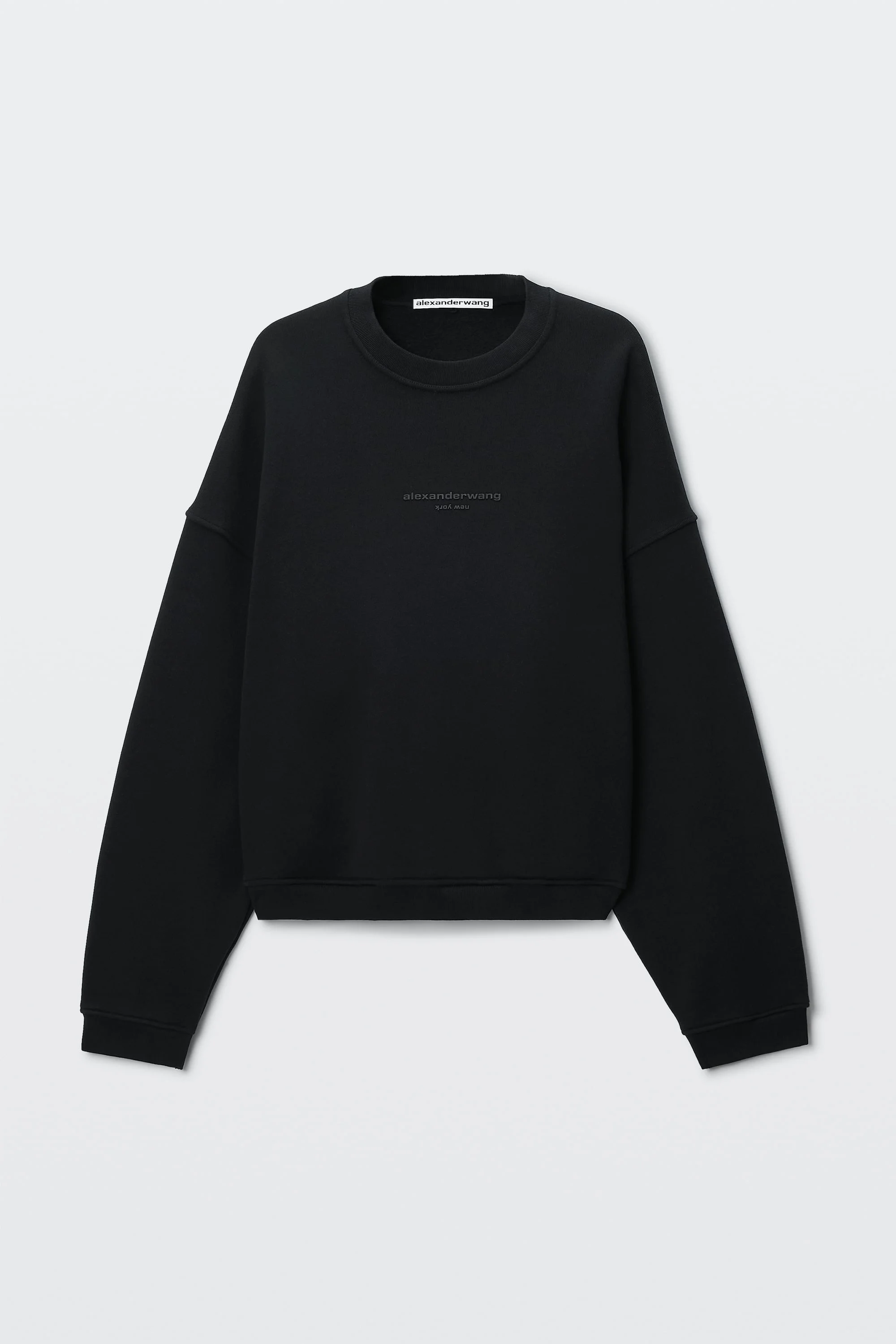 LOGO PRINT OVERSIZED CREWNECK - 1
