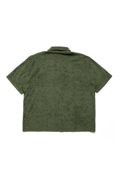 Engineered Garments Polo Shirt CP Velour - Olive outlook