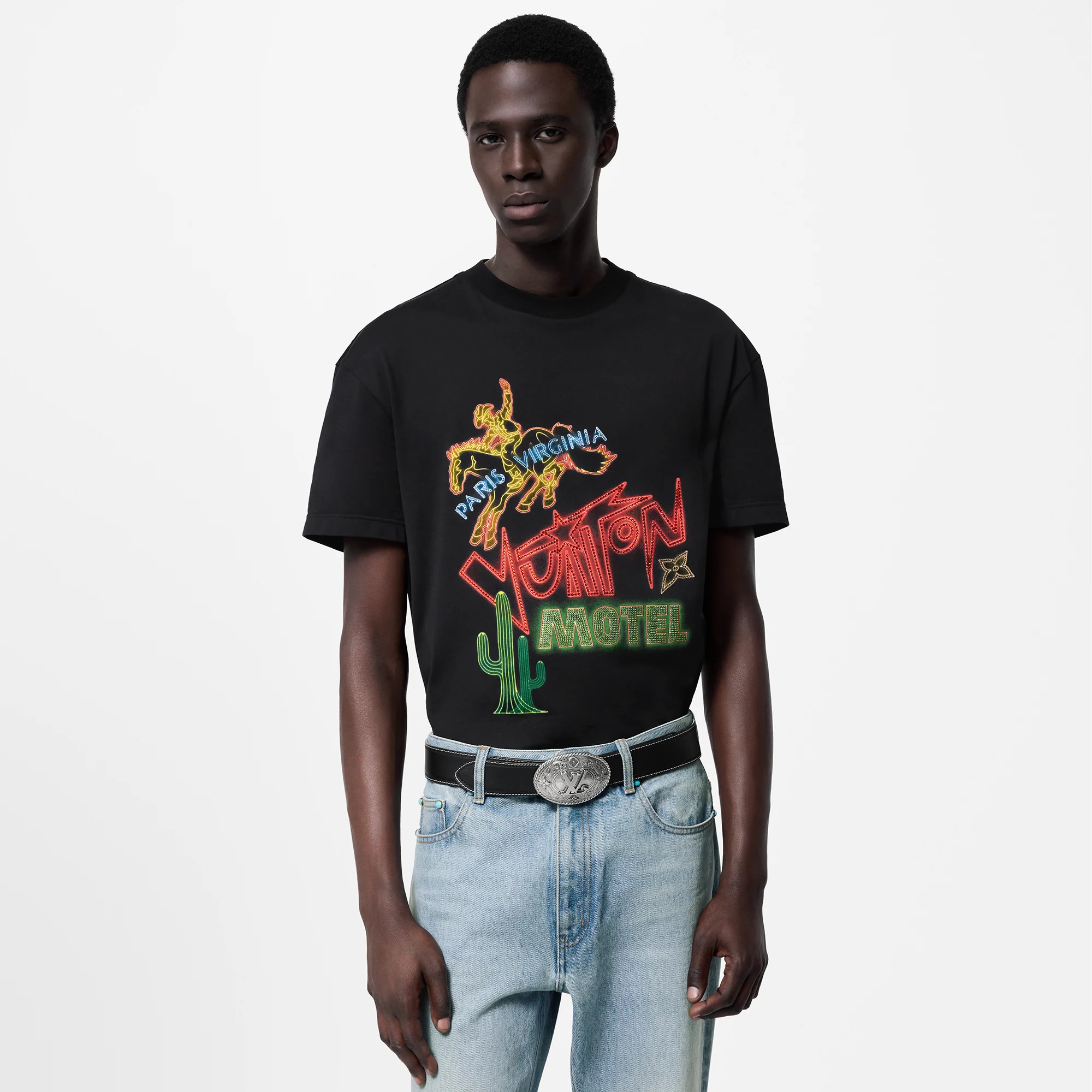 Graphic Embellished Cotton T-Shirt - 2