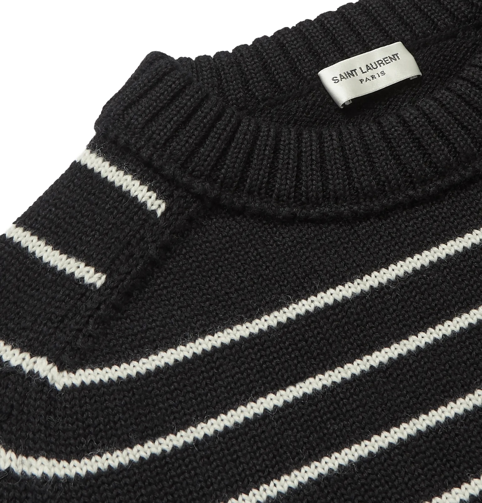 Slim-Fit Striped Virgin Wool Sweater - 5